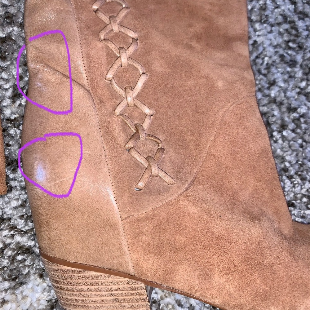 Gianni Bini Tan Suede and Leather Boots - Picture 7 of 7
